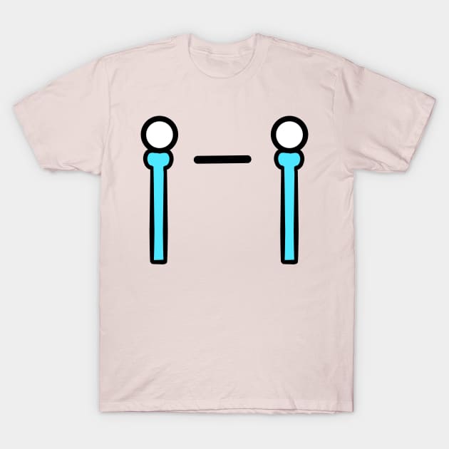 Crying kawaii face T-Shirt by edermunizz